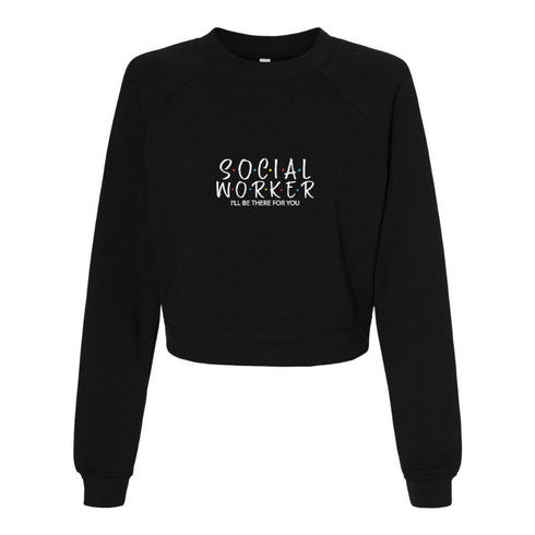 BELLA CANVAS WOMEN'S CROPPED FLEECE PULLOVER 7505